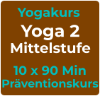 Yogakurs Yoga 2 Mittelstufe 10 x 90 Min Präventionskurs