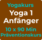 Yogakurs Yoga 1 Anfänger 10 x 90 Min Präventionskurs